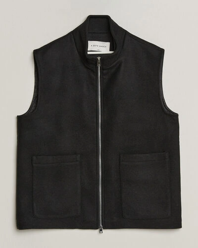 A Day's March Canora Lined Wool Vest Black