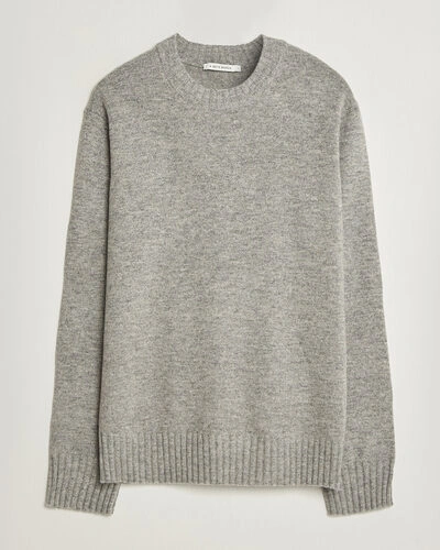 A Day's March Marlow Lambswool Sweater Grey Melange