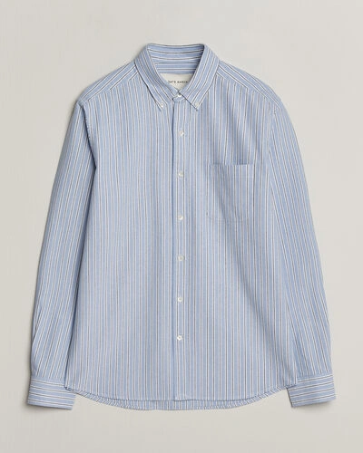 A Day's March Classic Flag Striped Oxford Shirt White/Blue/Black