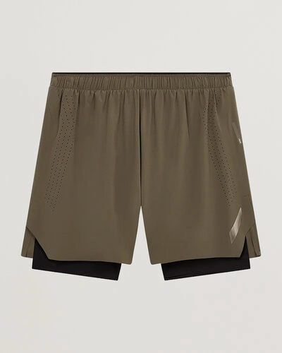 SOAR Running Dual Run Shorts Khaki