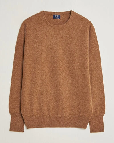 William Lockie Rob Lambswool Crewneck Driftwood