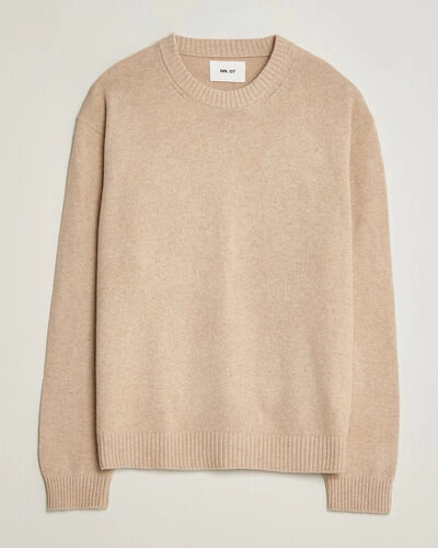 NN07 Russel Wool/Cotton Knitted Sweater Ecru