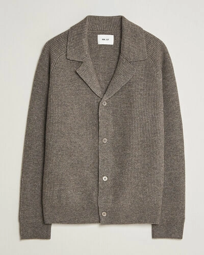 NN07 Shane Wool Knitted Cardigan Mable Husk