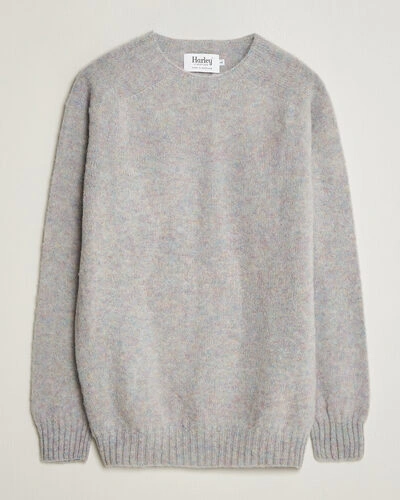 Harley Of Scotland Brushed Supersoft Lambswool Crewneck Aurora