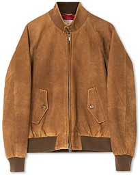 Baracuta G9 Padded Winter Suede Harrington Jacket Tobacco 50