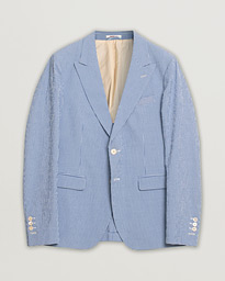 Gant Rugger The Hopsack Seersucker Checked Blazer Blue 50
