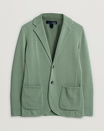 Lardini Knitted Structure Cotton Blazer Soft Green