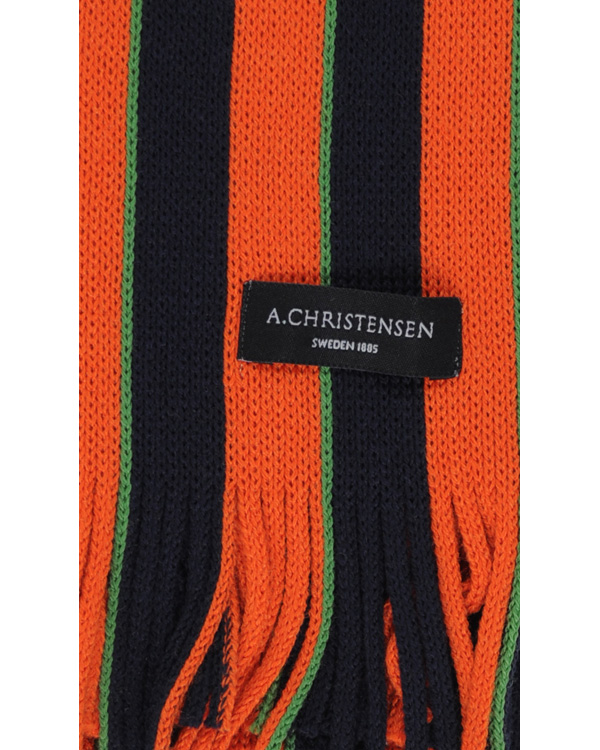 Herr | Gents Winterscarf Clubstripe Orange Lime One Size | Amanda Christensen | Gents Winterscarf Clubstripe Orange Lime One Size