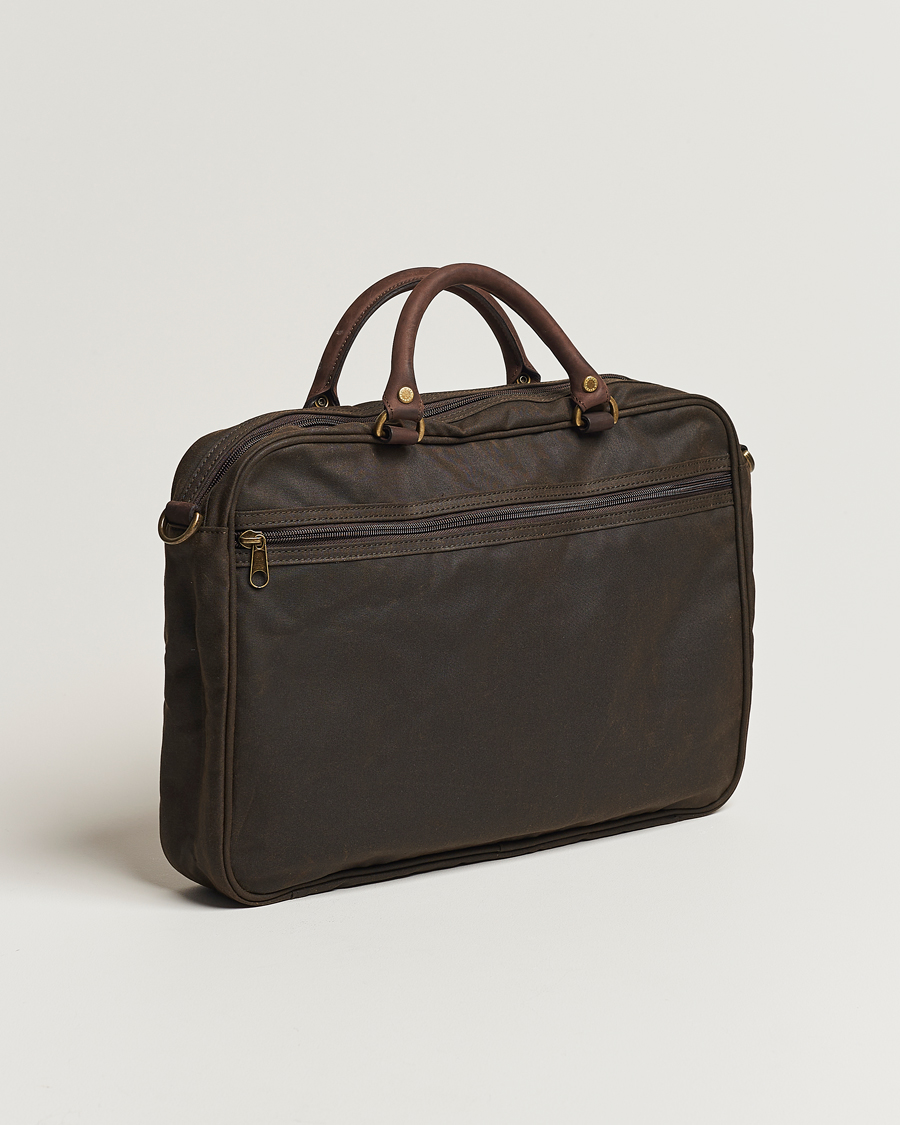 Herr | Väskor | Barbour Lifestyle | Wax Leather Briefcase Olive
