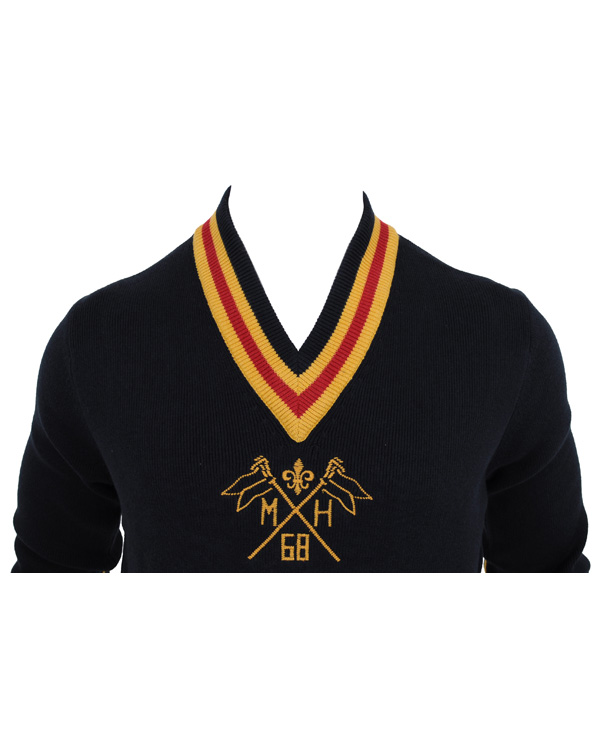 Herr | Tröjor | Morris | Cricket embo V-neck Navy