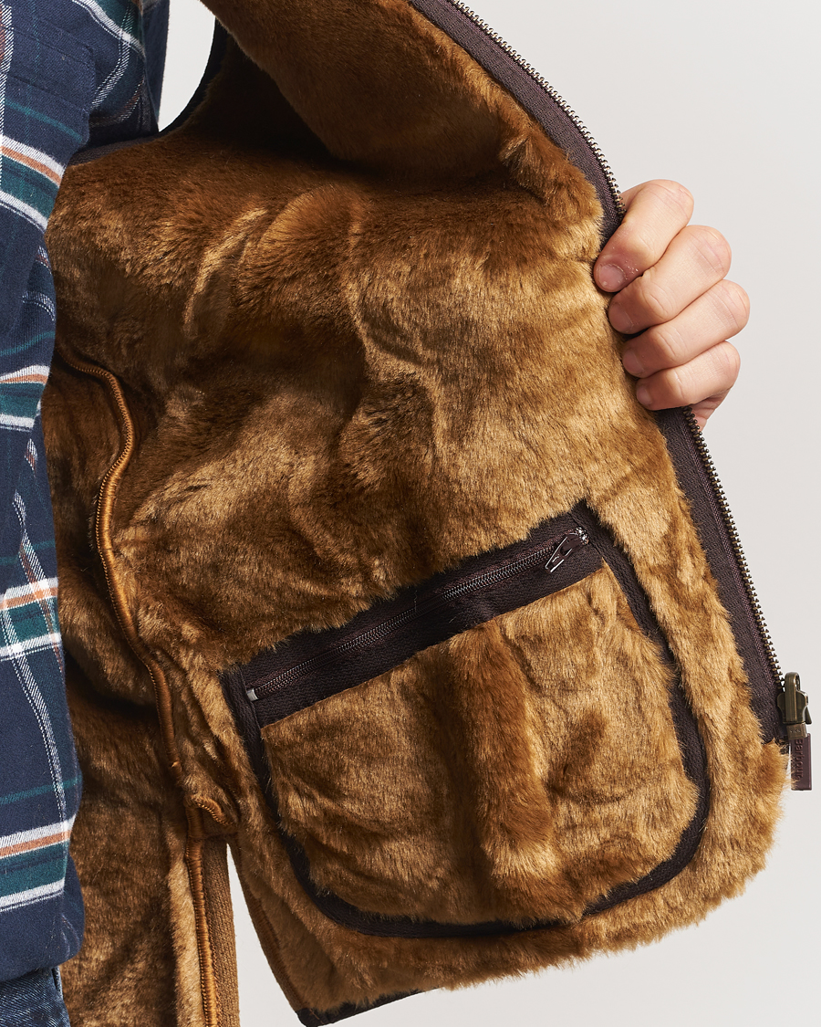 Herr | Västar | Barbour Lifestyle | Warm Pile Waistcoat Zip-In Liner Brown