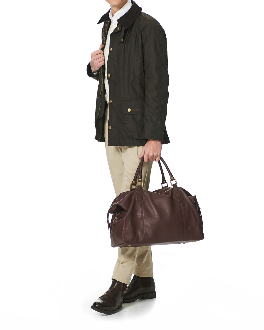 Herr | Weekendbags | Barbour Lifestyle | Leather Medium Travel Explorer Brown