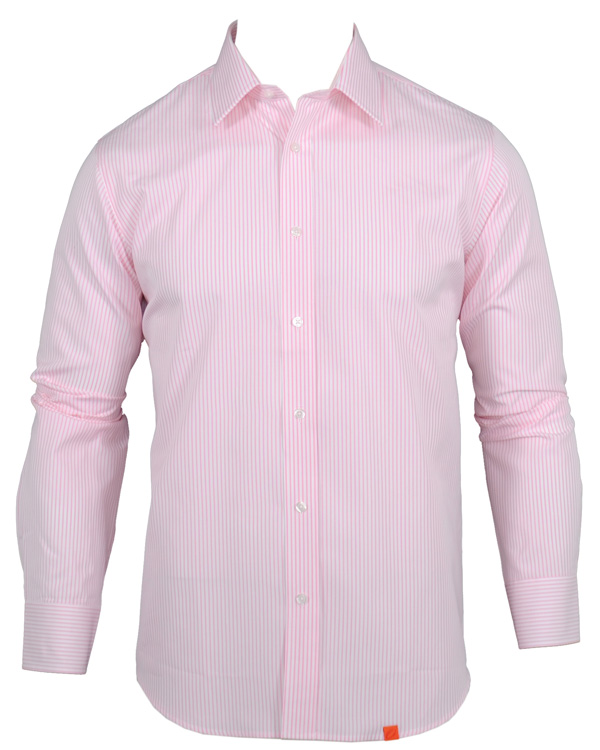 Herr | Skjortor | Oscar of Sweden | Slim Fit Skjorta Randig Rosa