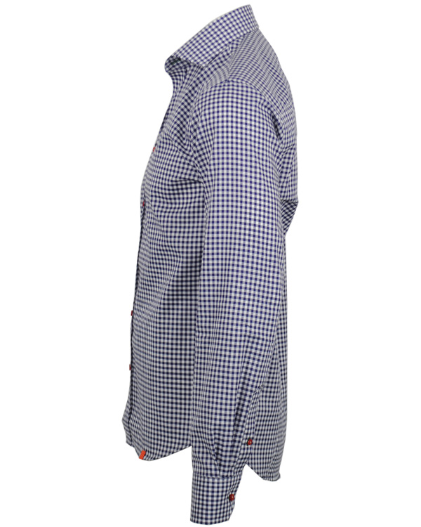 Herr | Skjortor | Oscar of Sweden | Slim Fit Skjorta Bardot-ruta Blåvit M