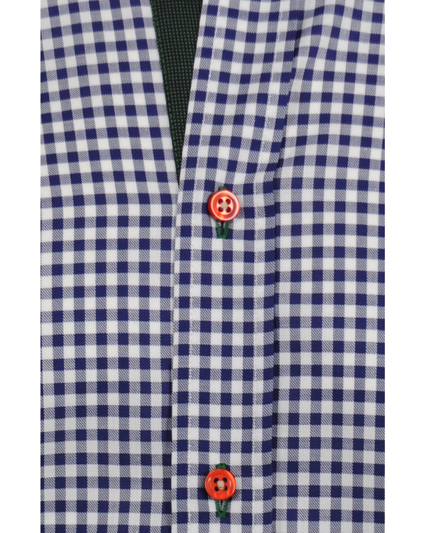 Herr | Skjortor | Oscar of Sweden | Slim Fit Skjorta Bardot-ruta Blåvit M