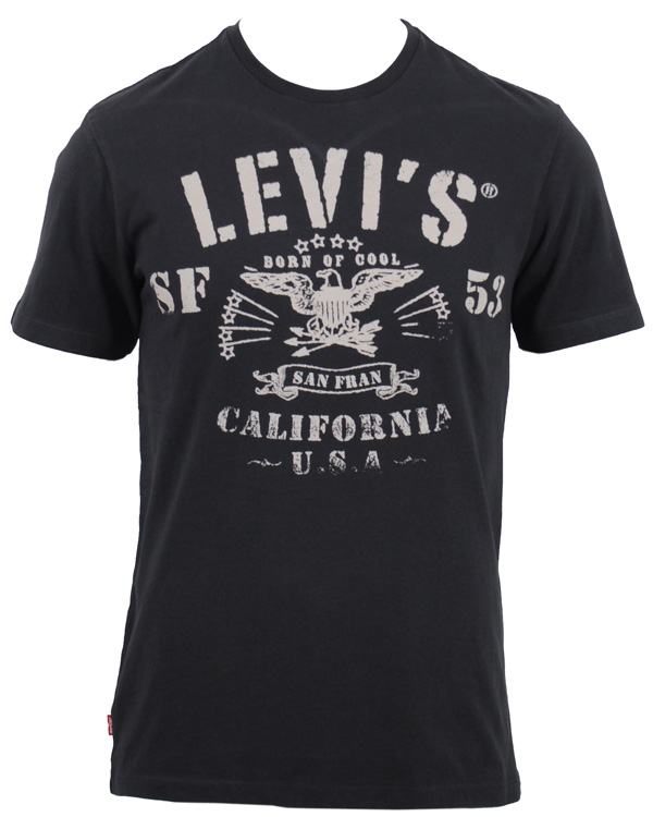 Herr | T-Shirts | Levi's | Levis SS Eagle 53 Logo Tee Coal