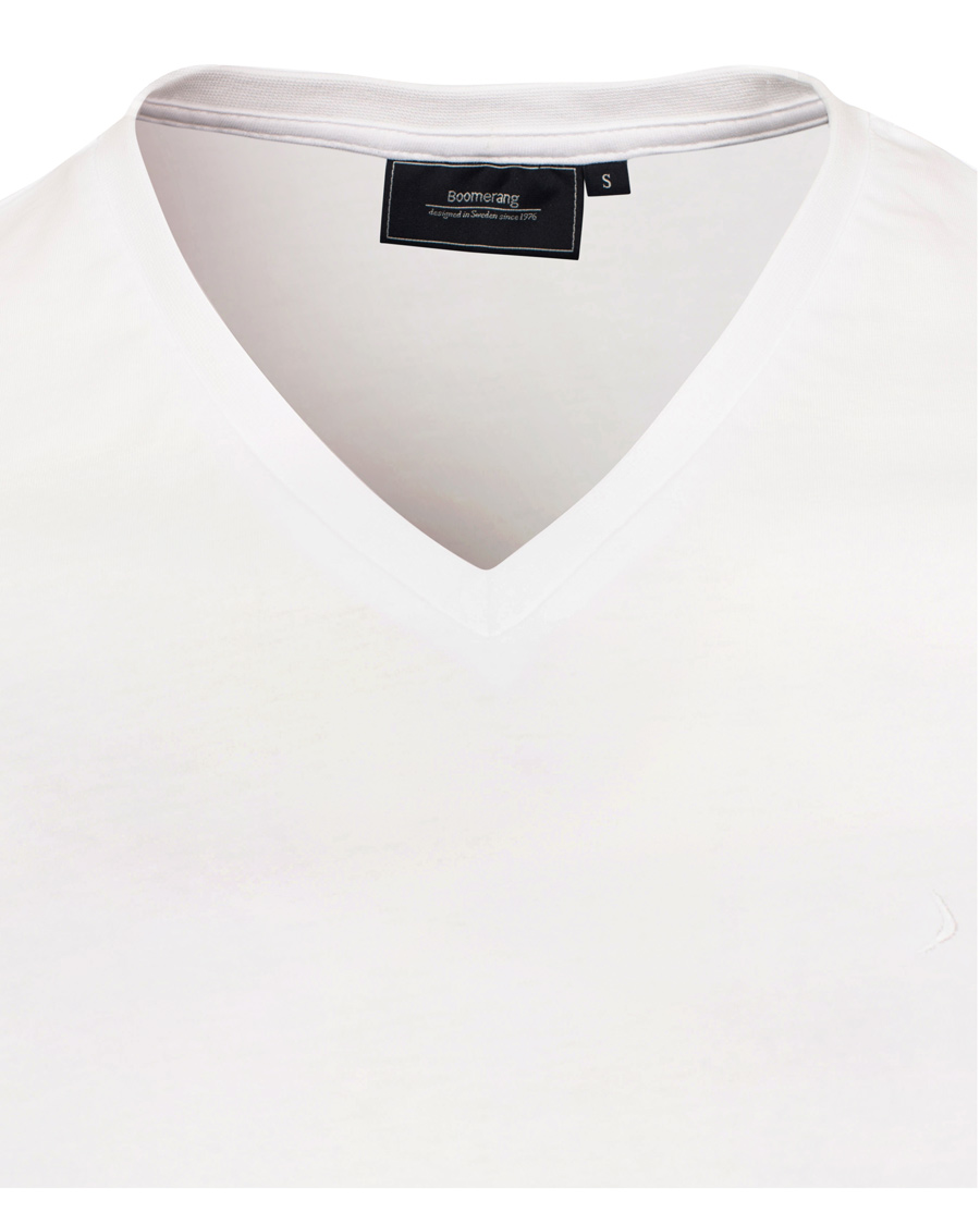 Herr | T-Shirts | Boomerang | Jarl V-Neck T-Shirt White M