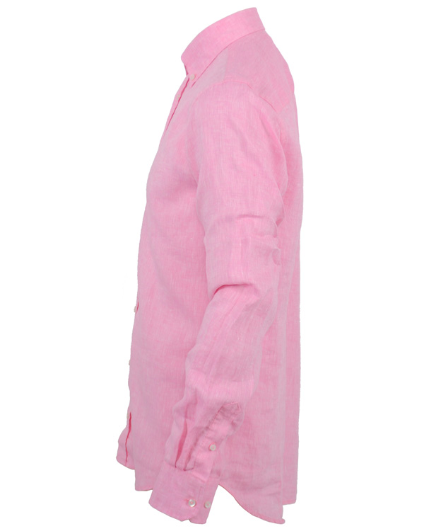 Herr | Skjortor | Oscar of Sweden | Oscar Slim Fit Skjorta Linne Rosa