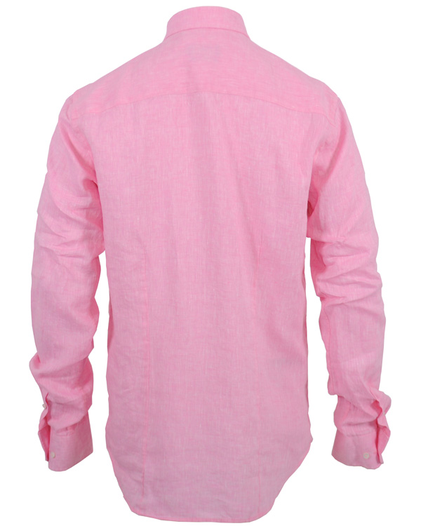 Herr | Skjortor | Oscar of Sweden | Oscar Slim Fit Skjorta Linne Rosa