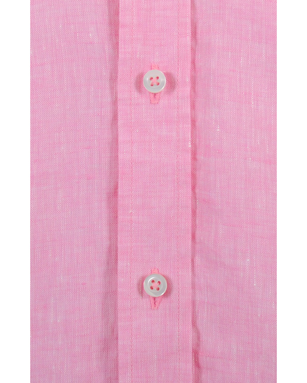 Herr | Skjortor | Oscar of Sweden | Oscar Slim Fit Skjorta Linne Rosa