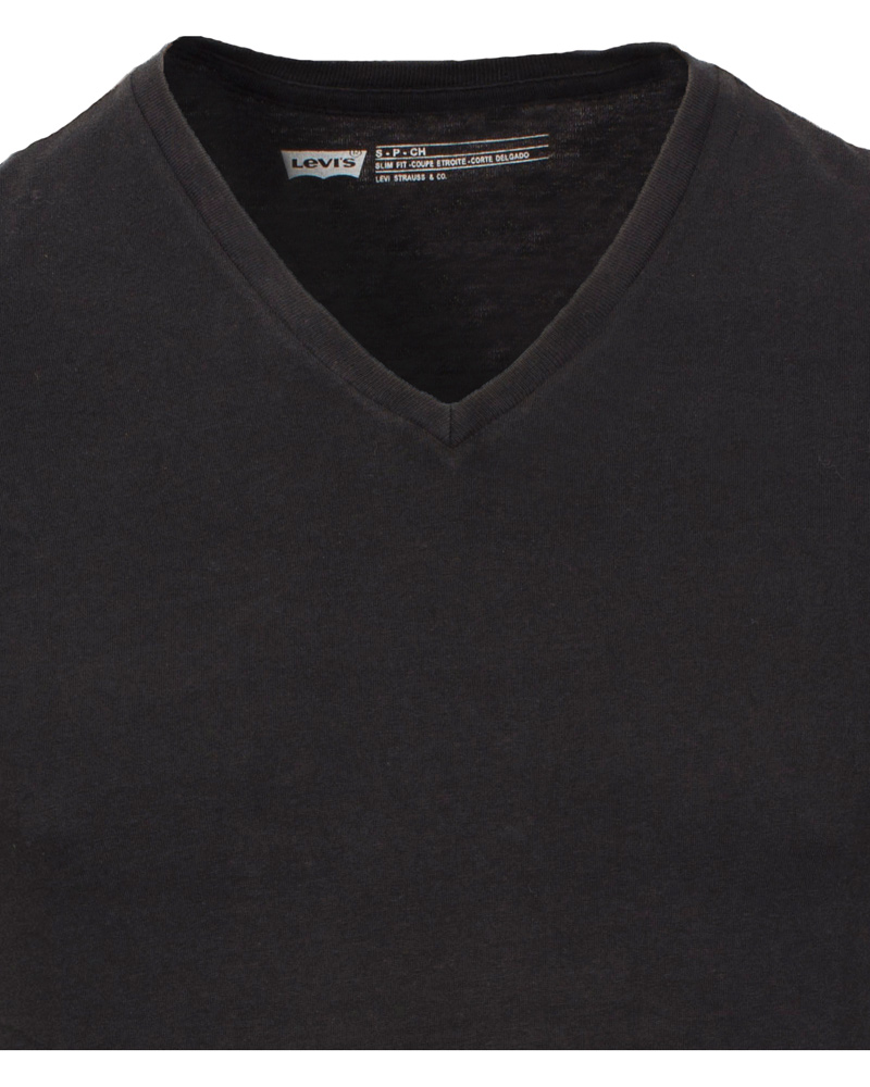 Herr | T-Shirts | Levi's | Levis 2 Pack V Neck Tee Black