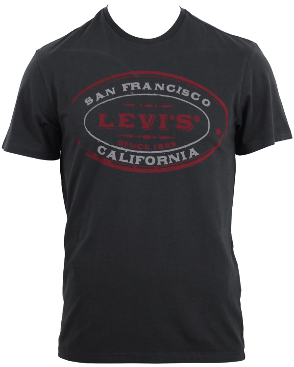 Herr | T-Shirts | Levi's | Levis Short-Sleeve SF Logo Tee Coal