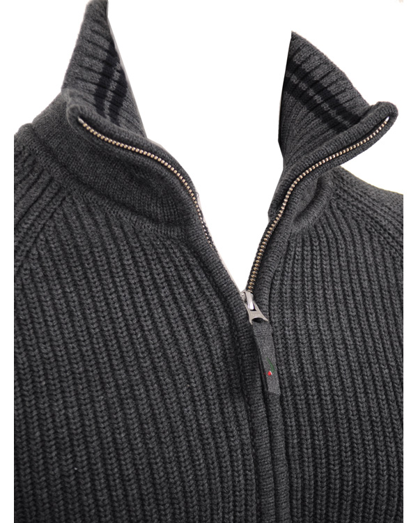 Herr | Tröjor | Boomerang | Grinda Halfzip Raglan Sweater Grey Melange