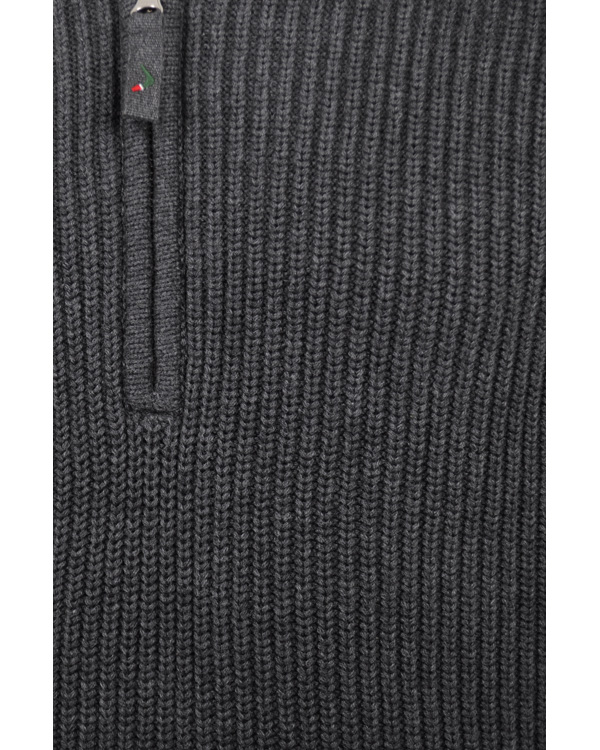 Herr | Tröjor | Boomerang | Grinda Halfzip Raglan Sweater Grey Melange