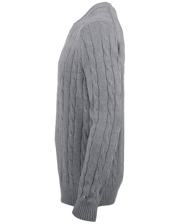 Herr | Tröjor | Tommy Hilfiger | Classic Cable C-Nk Cf Silver Fog
