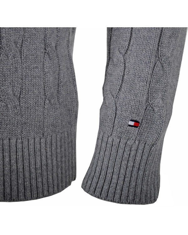 Herr | Tröjor | Tommy Hilfiger | Classic Cable C-Nk Cf Silver Fog