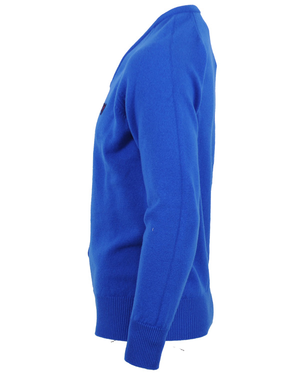 Herr | Tröjor | Lyle & Scott | Knitted V-Neck Pullover Snorkel Blue