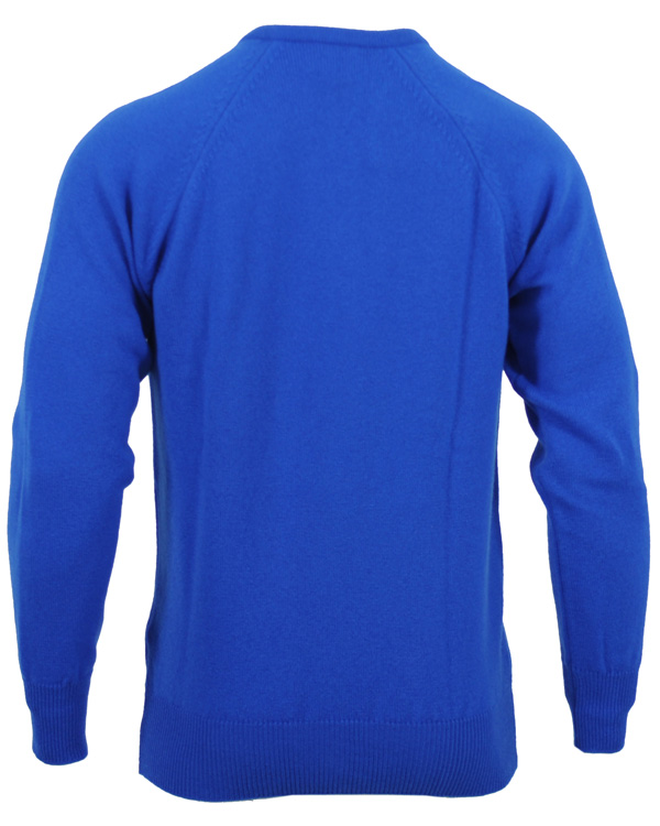 Herr | Tröjor | Lyle & Scott | Knitted V-Neck Pullover Snorkel Blue
