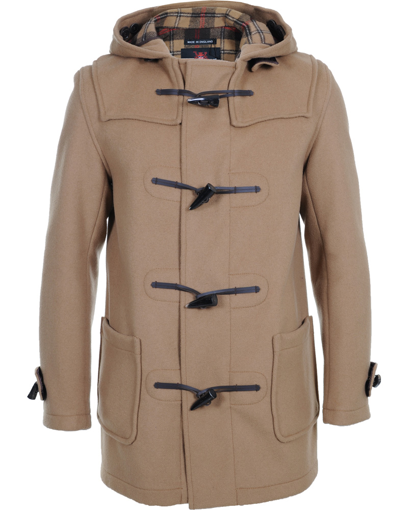 Herr | Jackor | Gloverall | Mens Mid Length Duffle Coat M3251C New Tan