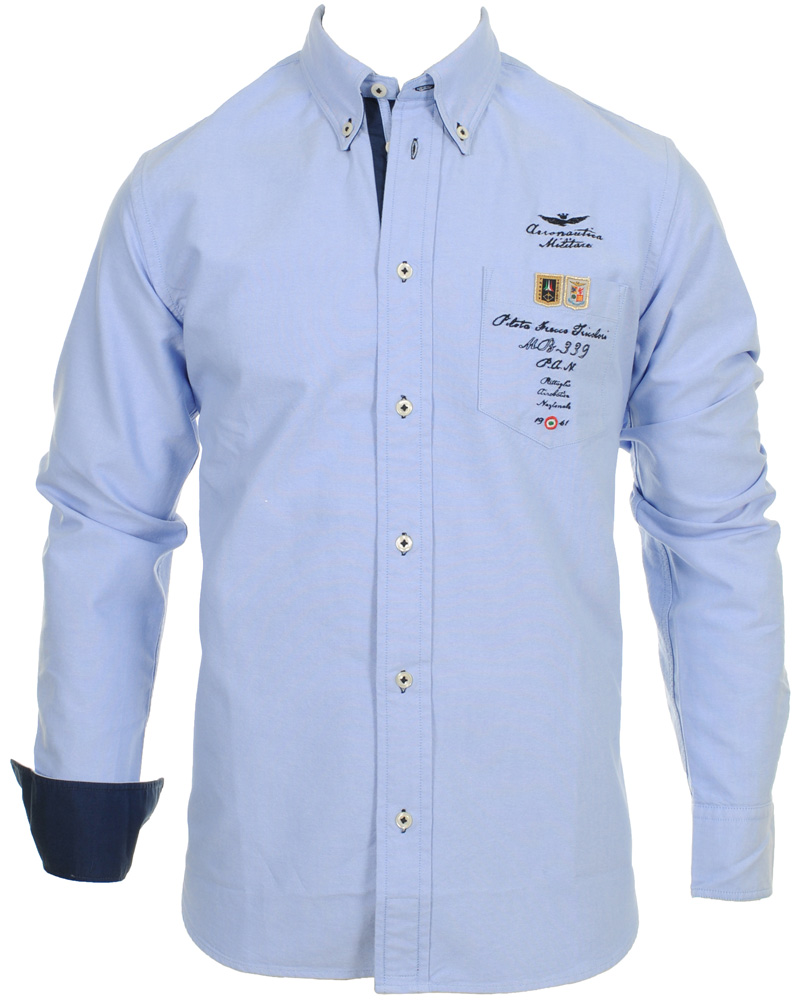 Herr | Skjortor | Aeronautica Militare | Camicia M.L CA574 Shirt Blue