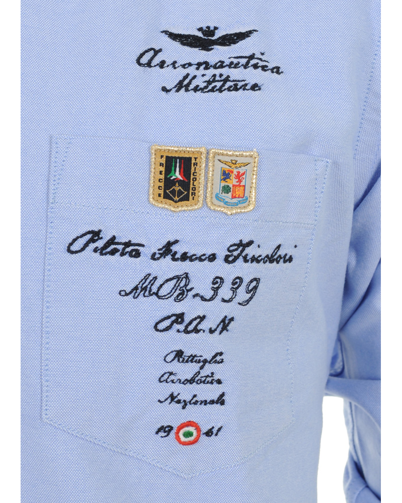 Herr | Skjortor | Aeronautica Militare | Camicia M.L CA574 Shirt Blue