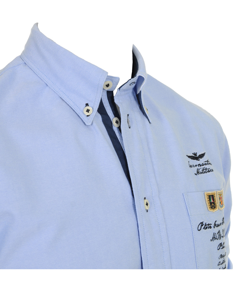 Herr | Skjortor | Aeronautica Militare | Camicia M.L CA574 Shirt Blue
