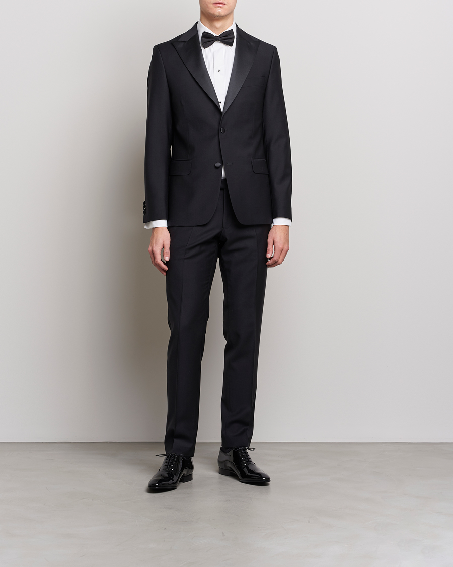 Herr | Byxor | Oscar Jacobson | Devon Tuxedo Trousers Black