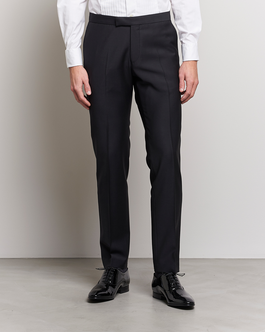Herr | Byxor | Oscar Jacobson | Devon Tuxedo Trousers Black