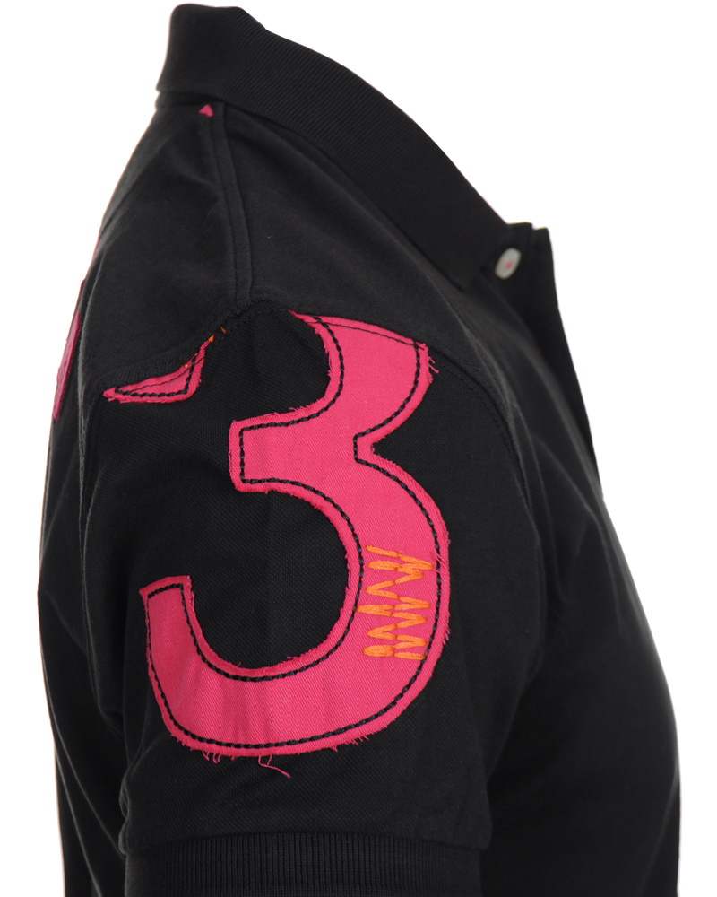 Herr | Pikéer | La Martina | Replica Piquet Stretch Black
