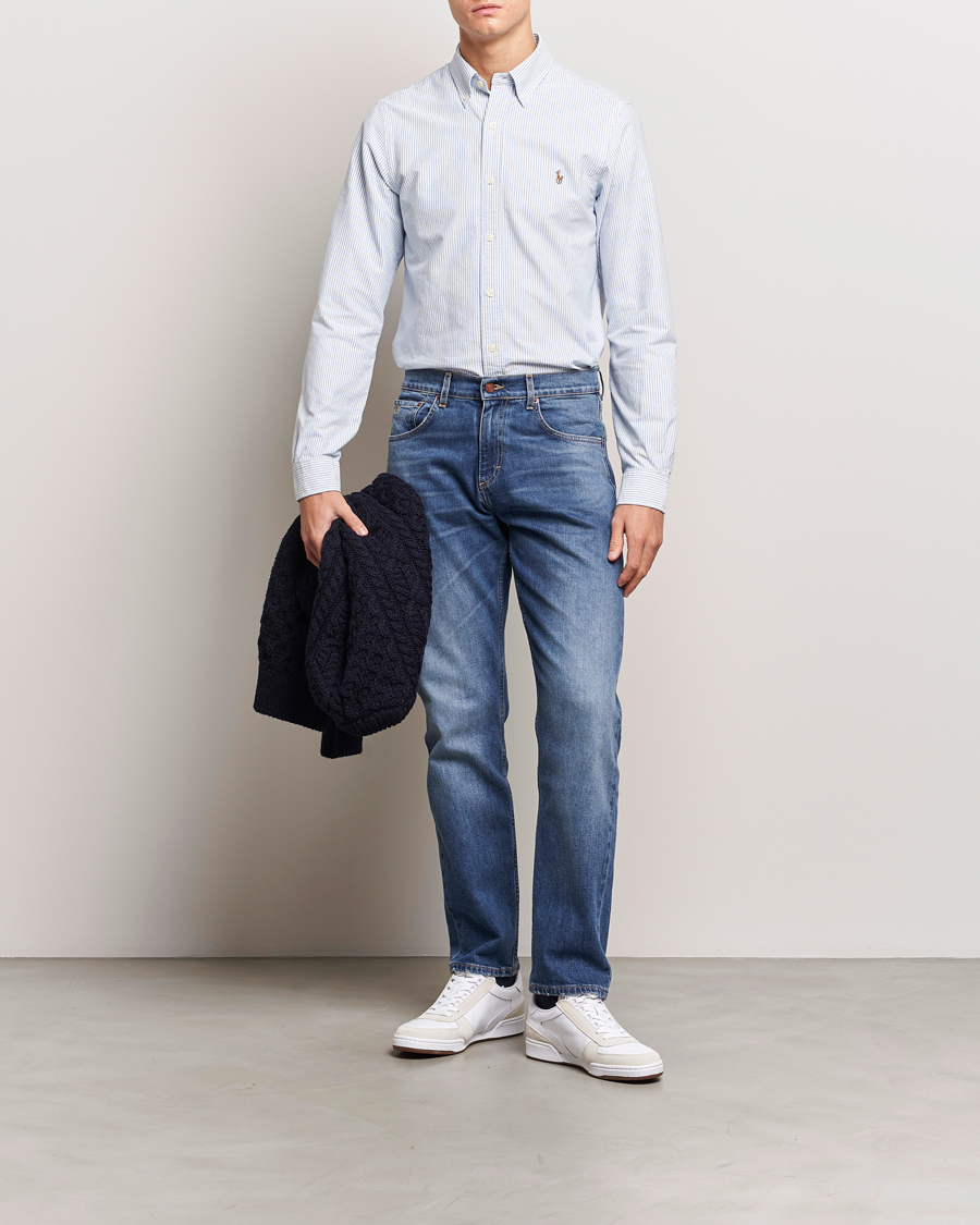 Herr | Oxfordskjortor | Polo Ralph Lauren | Slim Fit Shirt Oxford Stripes Blue