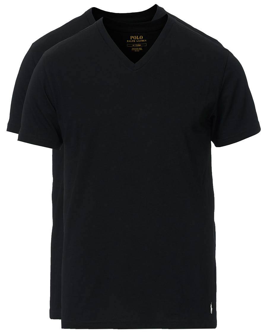 Herr | T-Shirts | Polo Ralph Lauren | 2-Pack T-Shirt V-Neck Black