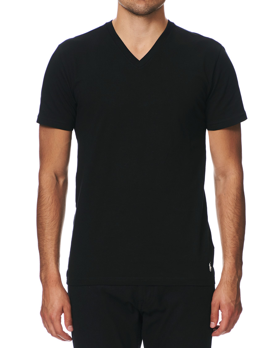 Herr | T-Shirts | Polo Ralph Lauren | 2-Pack T-Shirt V-Neck Black