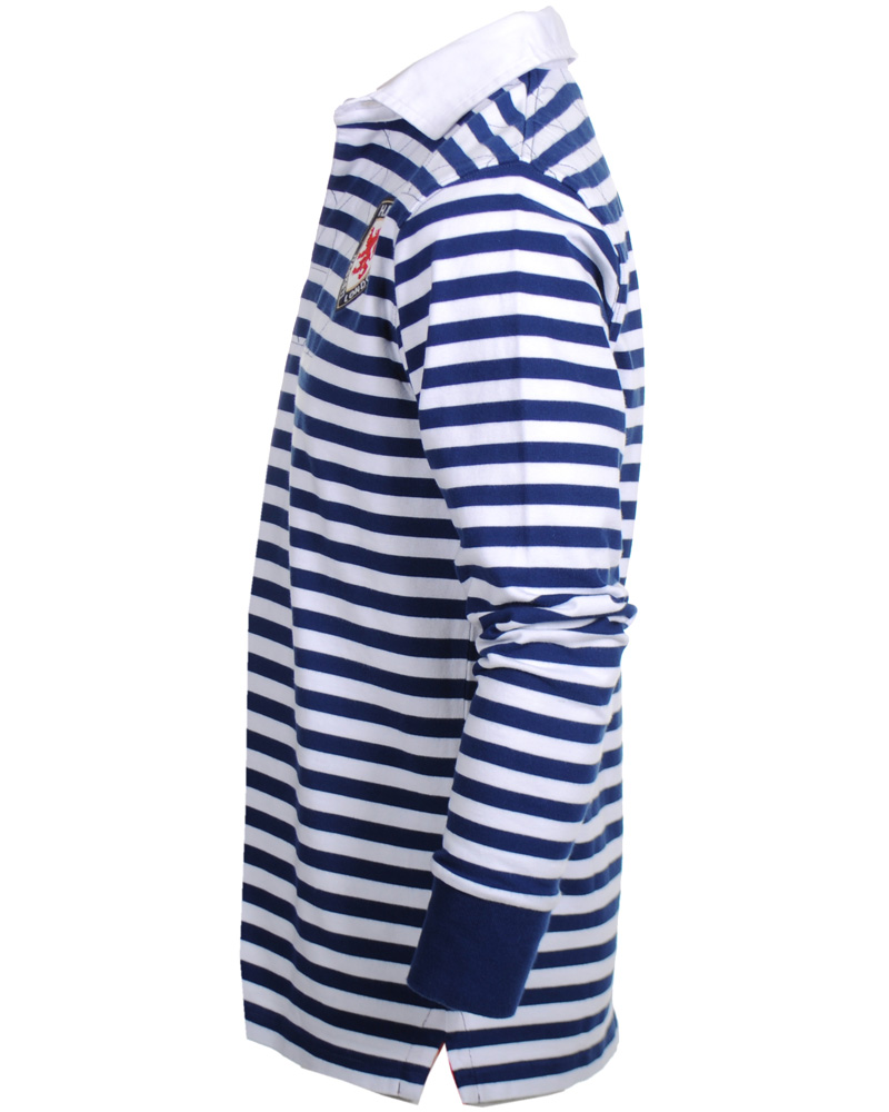 Herr | Tröjor | Hackett | London Quilt Stripe Rugger Blue/White