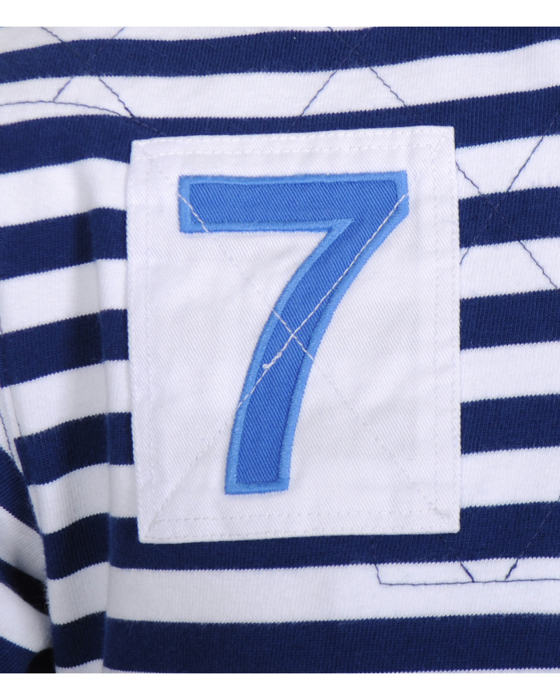Herr | Tröjor | Hackett | London Quilt Stripe Rugger Blue/White