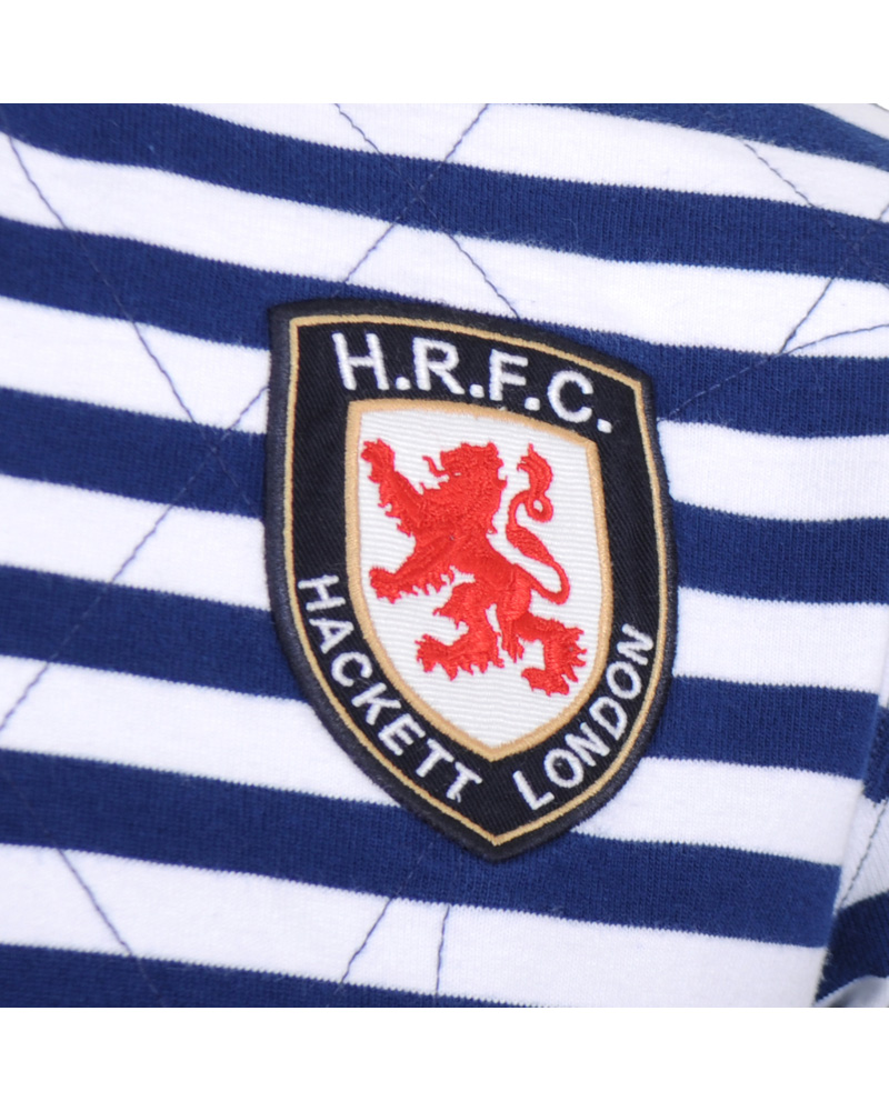 Herr | Tröjor | Hackett | London Quilt Stripe Rugger Blue/White