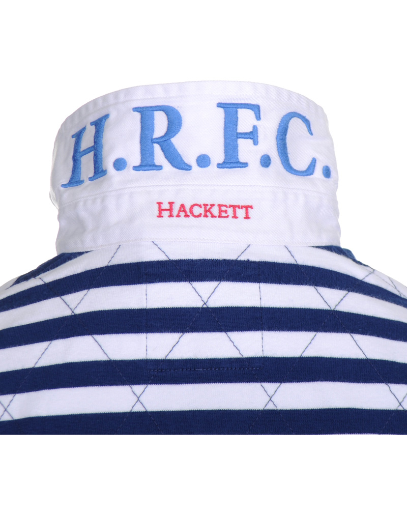 Herr | Tröjor | Hackett | London Quilt Stripe Rugger Blue/White