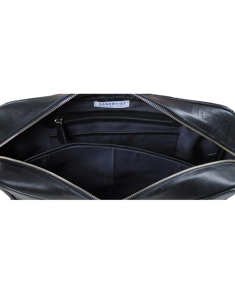 Herr | Sandqvist Arvid Laptop Bag 15'' Leather Black | Sandqvist | Arvid Laptop Bag 15'' Leather Black