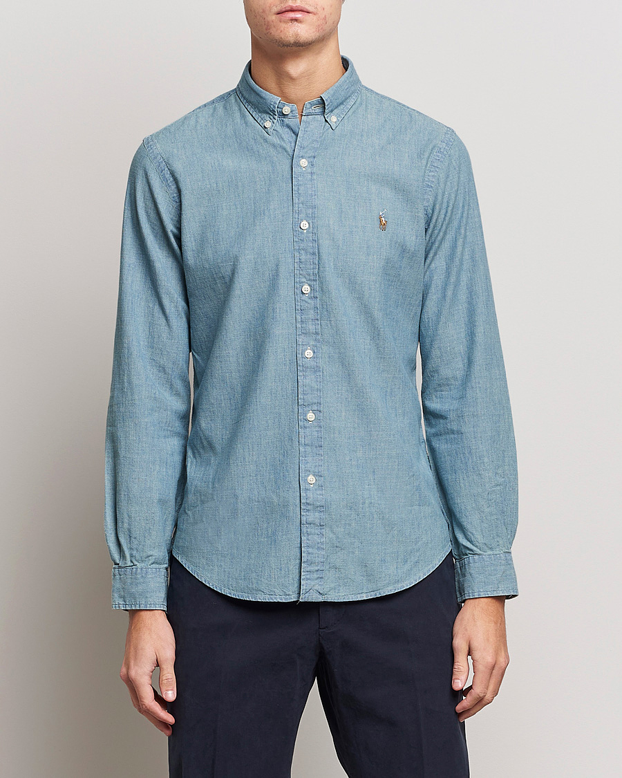 Herr | Preppy Authentic | Polo Ralph Lauren | Slim Fit Chambray Shirt Washed