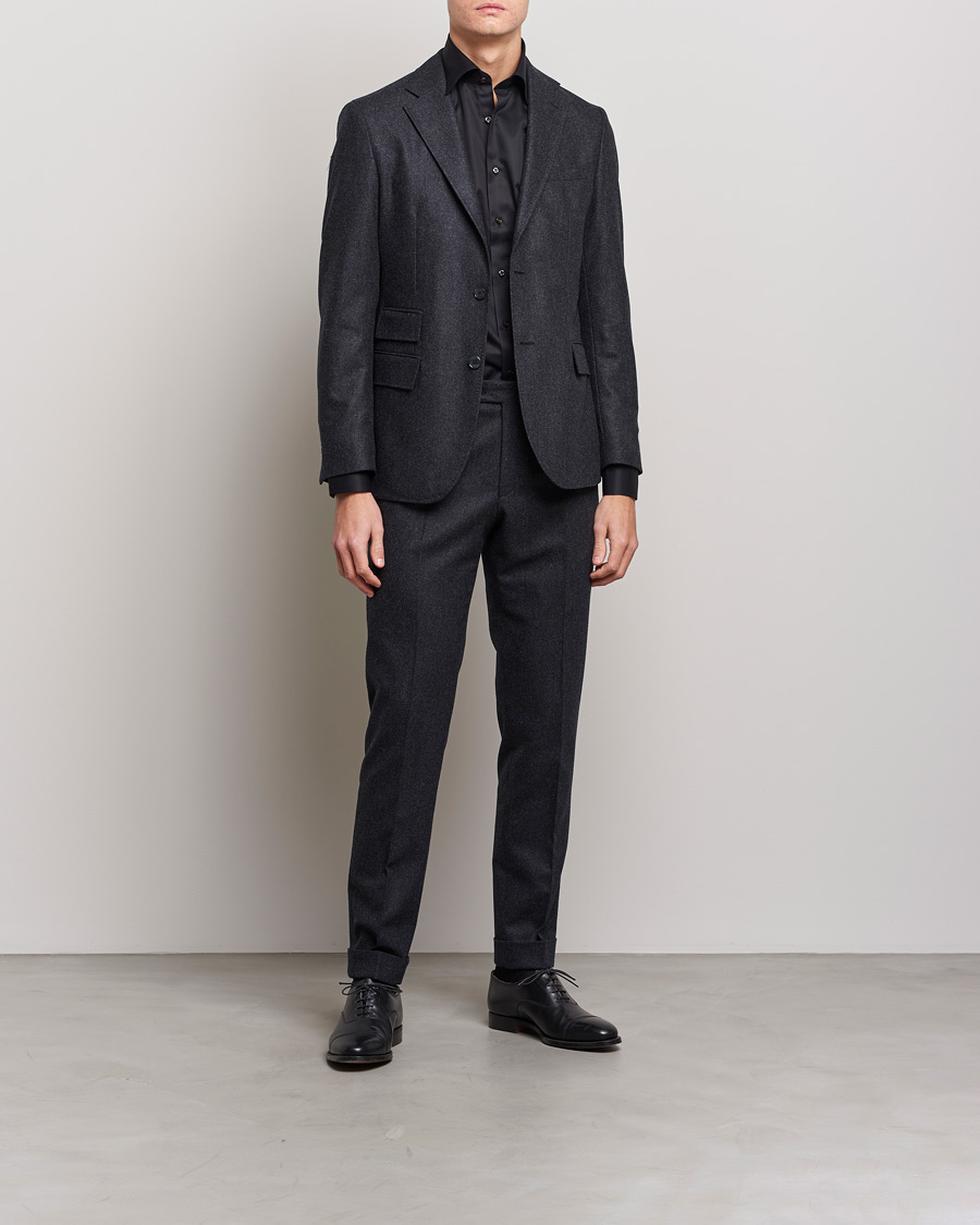 Herr | Business & Beyond | Stenströms | Fitted Body Shirt Black