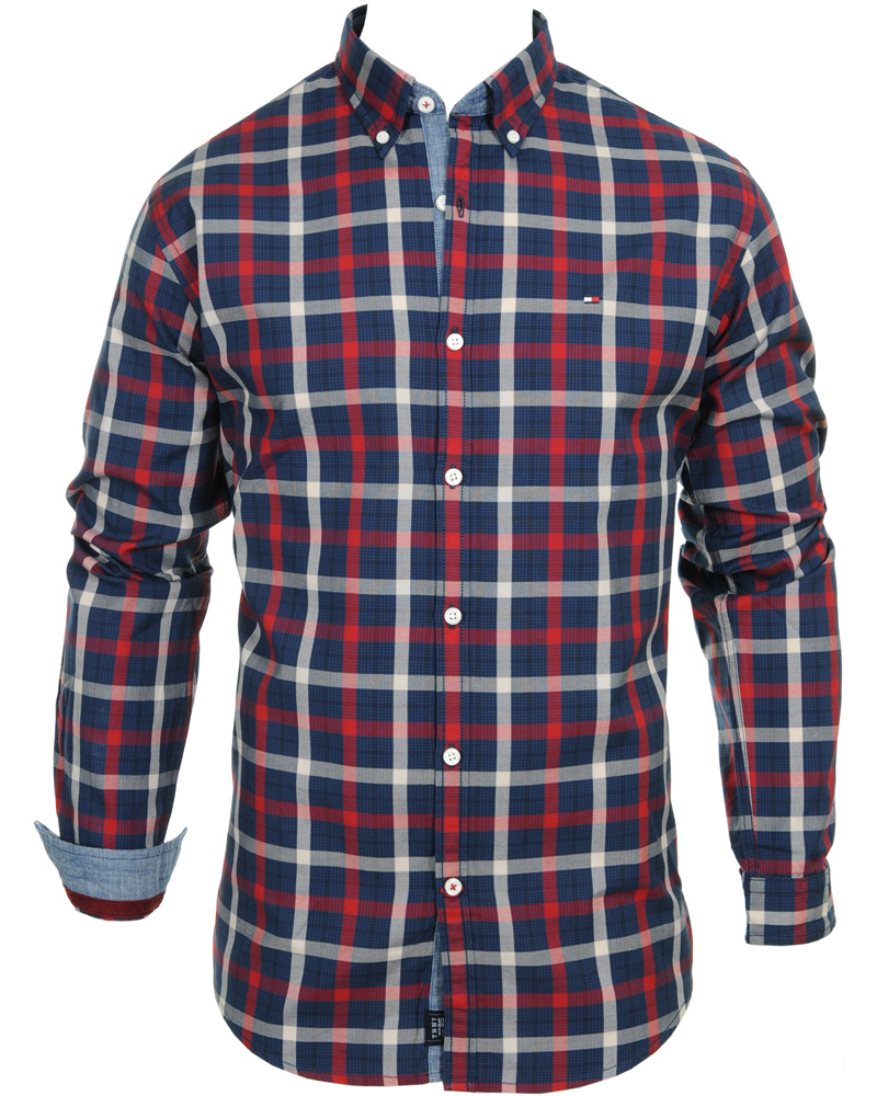 Herr | Skjortor | Tommy Hilfiger | Saint Check Shirt Vintage Fit Blue